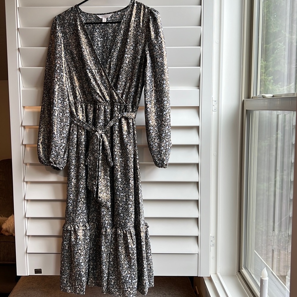 NWOT Lauren Conrad midi long sleeve dress size S